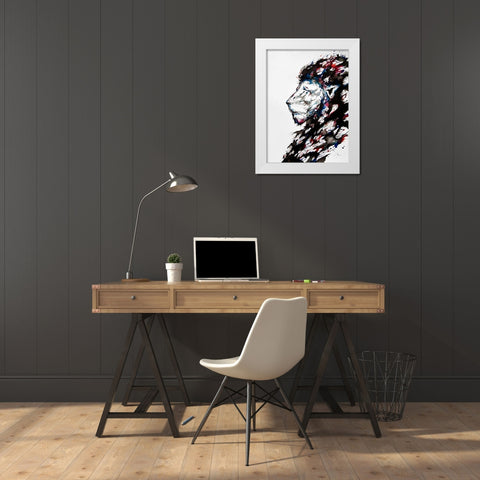 Repose White Modern Wood Framed Art Print by Allante, Marc