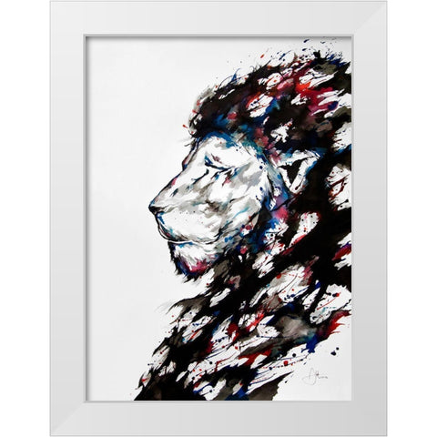 Repose White Modern Wood Framed Art Print by Allante, Marc