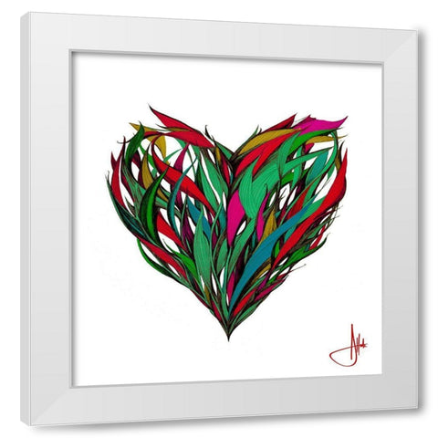 Seasons White Modern Wood Framed Art Print by Allante, Marc