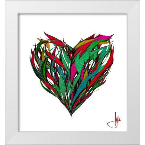 Seasons White Modern Wood Framed Art Print by Allante, Marc