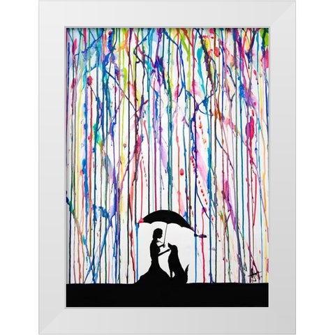Sempre White Modern Wood Framed Art Print by Allante, Marc