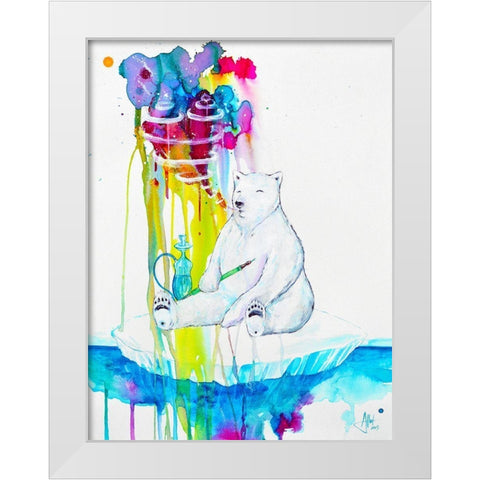 Mint White Modern Wood Framed Art Print by Allante, Marc