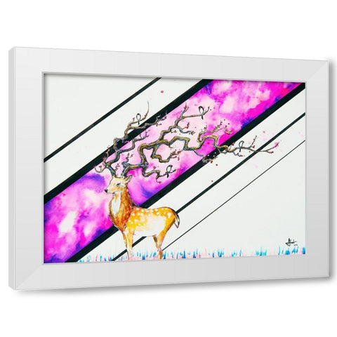 Alastor White Modern Wood Framed Art Print by Allante, Marc
