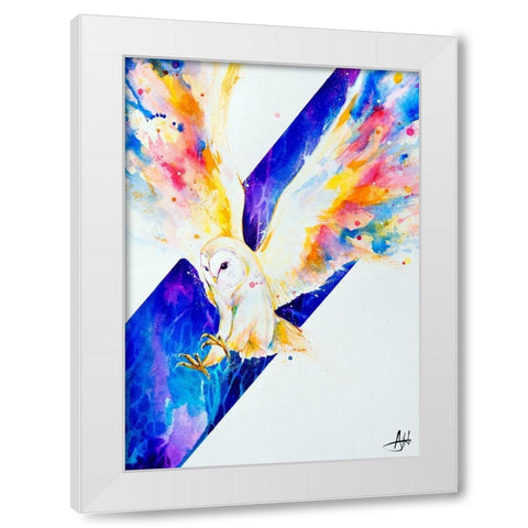 Hector White Modern Wood Framed Art Print by Allante, Marc
