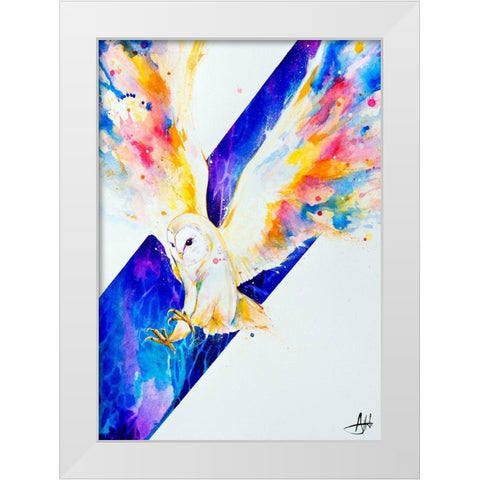 Hector White Modern Wood Framed Art Print by Allante, Marc