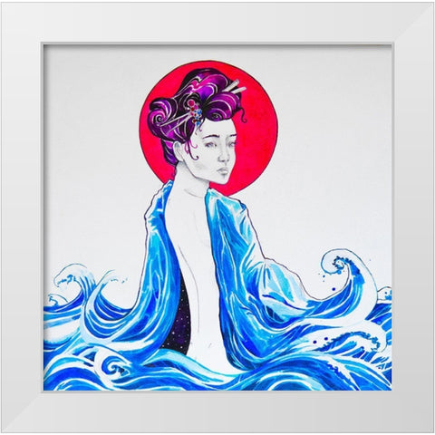 Yume White Modern Wood Framed Art Print by Allante, Marc