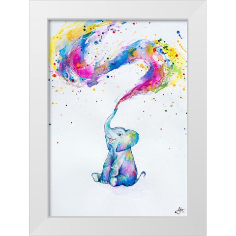 Spring White Modern Wood Framed Art Print by Allante, Marc