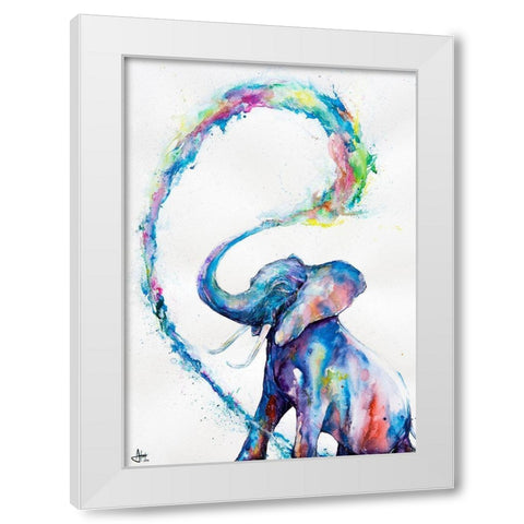 Veris White Modern Wood Framed Art Print by Allante, Marc