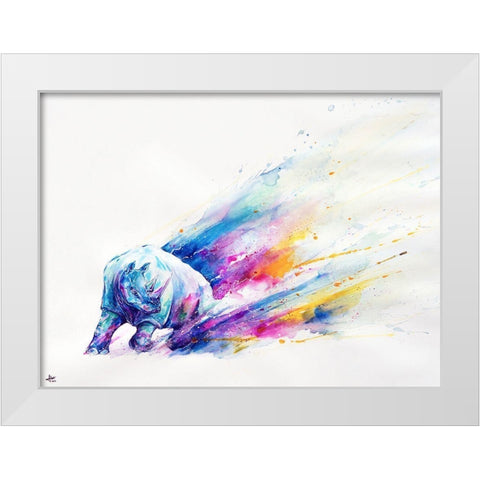 Ajax White Modern Wood Framed Art Print by Allante, Marc