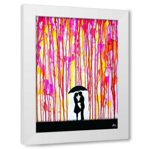 Primrose White Modern Wood Framed Art Print by Allante, Marc