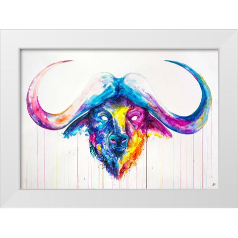 Bastion White Modern Wood Framed Art Print by Allante, Marc