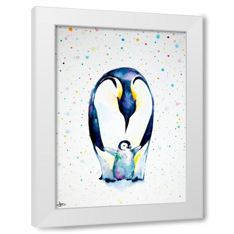 Little Steps White Modern Wood Framed Art Print by Allante, Marc