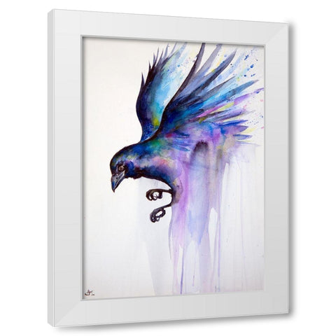 Nevermore White Modern Wood Framed Art Print by Allante, Marc