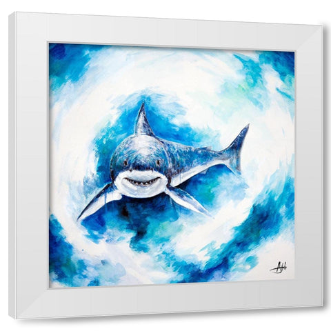 Signal 8 White Modern Wood Framed Art Print by Allante, Marc