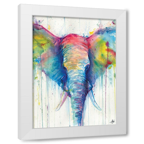 Caeli White Modern Wood Framed Art Print by Allante, Marc