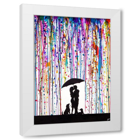 Entwined White Modern Wood Framed Art Print by Allante, Marc