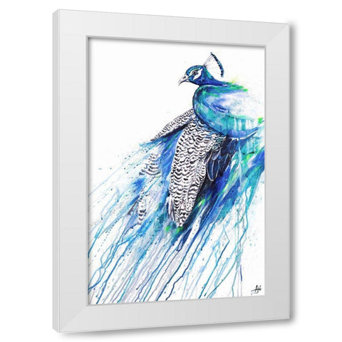 Narcissus White Modern Wood Framed Art Print by Allante, Marc