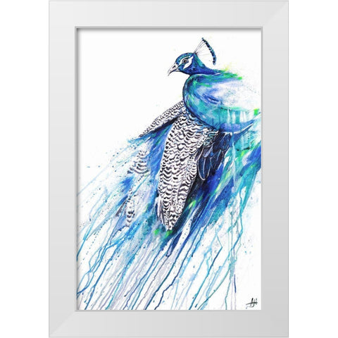 Narcissus White Modern Wood Framed Art Print by Allante, Marc