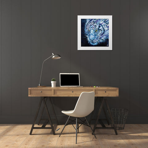 Nightstalker White Modern Wood Framed Art Print by Allante, Marc