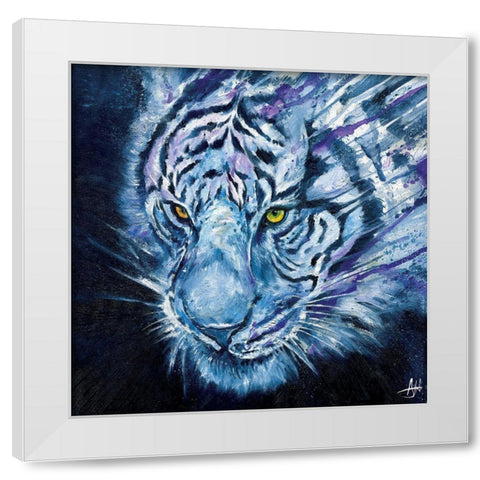 Nightstalker White Modern Wood Framed Art Print by Allante, Marc