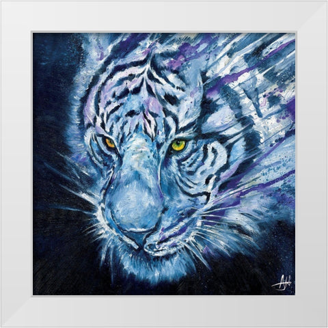 Nightstalker White Modern Wood Framed Art Print by Allante, Marc