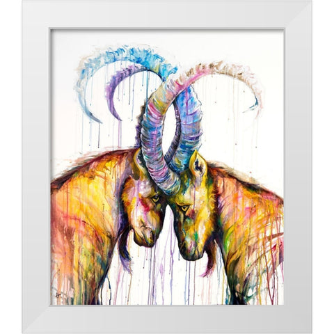 Sisyphus White Modern Wood Framed Art Print by Allante, Marc