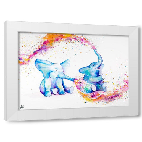 Sorella White Modern Wood Framed Art Print by Allante, Marc