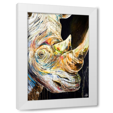 Unicorn White Modern Wood Framed Art Print by Allante, Marc