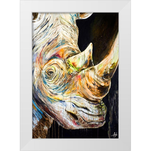 Unicorn White Modern Wood Framed Art Print by Allante, Marc