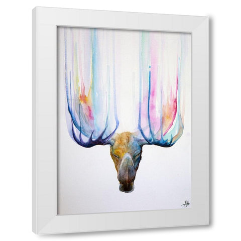 Zen White Modern Wood Framed Art Print by Allante, Marc