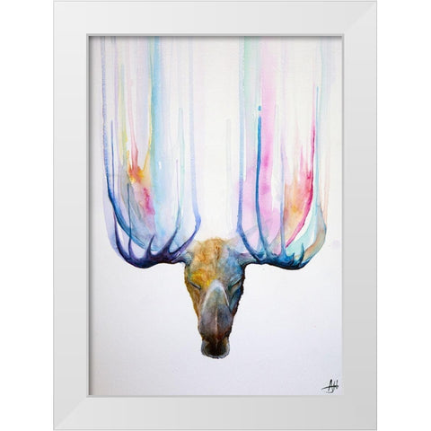 Zen White Modern Wood Framed Art Print by Allante, Marc