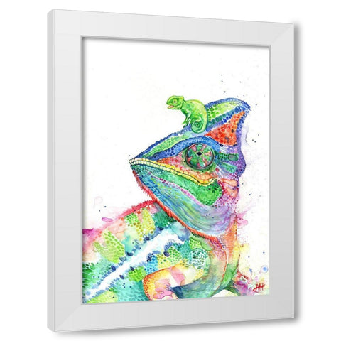 ClutchaChameleons White Modern Wood Framed Art Print by Allante, Marc