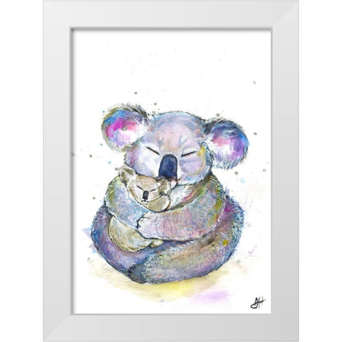 Kuddly Koalas White Modern Wood Framed Art Print by Allante, Marc