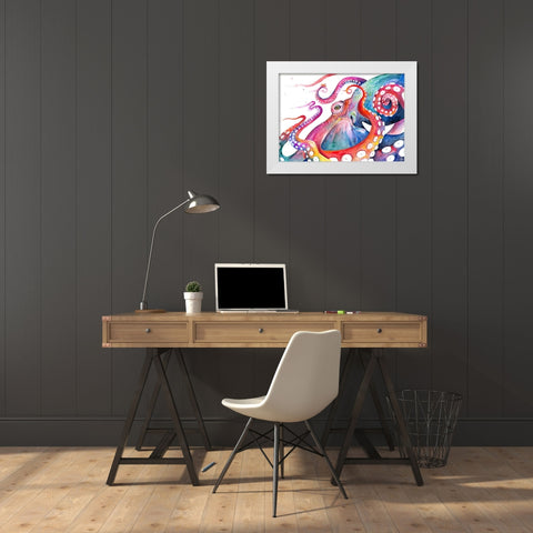 Augustus White Modern Wood Framed Art Print by Allante, Marc