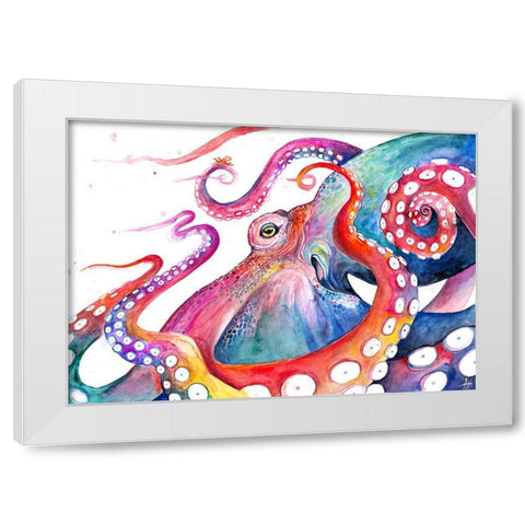 Augustus White Modern Wood Framed Art Print by Allante, Marc