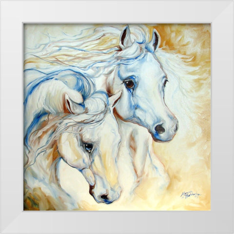 Arabian Eccense White Modern Wood Framed Art Print by Baldwin, Marcia