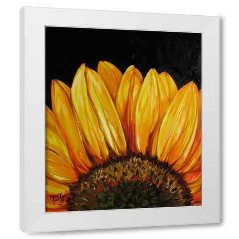 Sunflower Sunflower White Modern Wood Framed Art Print by Baldwin, Marcia