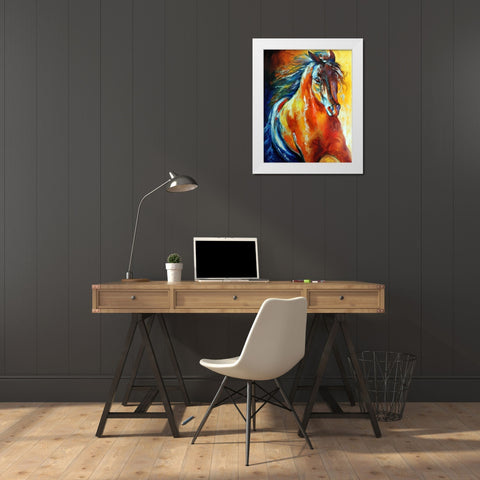 Thunder Magic White Modern Wood Framed Art Print by Baldwin, Marcia
