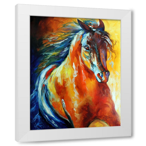 Thunder Magic White Modern Wood Framed Art Print by Baldwin, Marcia