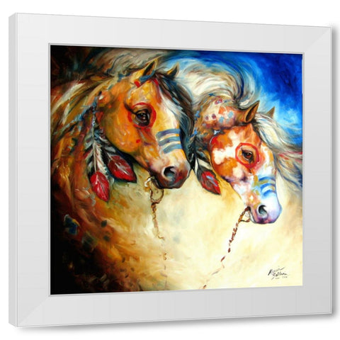Warrior Spirits 2 White Modern Wood Framed Art Print by Baldwin, Marcia