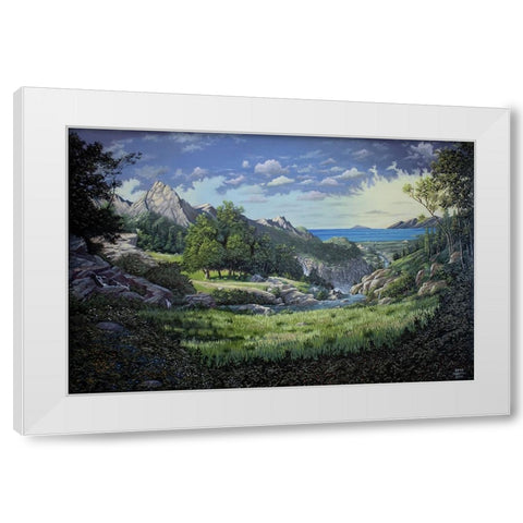 Epic Landscape White Modern Wood Framed Art Print by Harvill, Marc