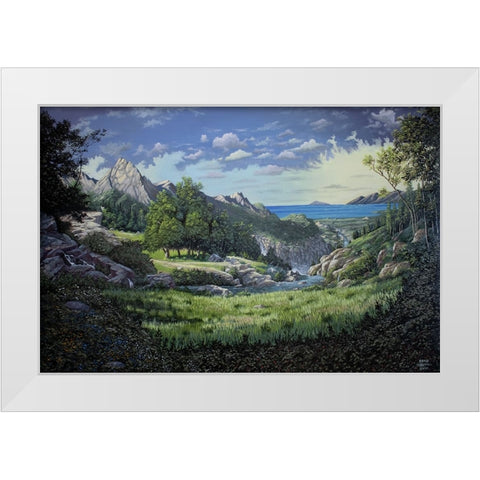 Epic Landscape White Modern Wood Framed Art Print by Harvill, Marc