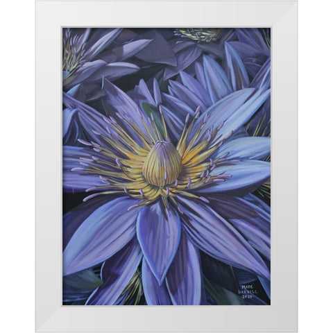 Purple Flower White Modern Wood Framed Art Print by Harvill, Marc