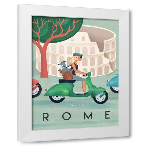 Rome White Modern Wood Framed Art Print by Wickstrom, Martin