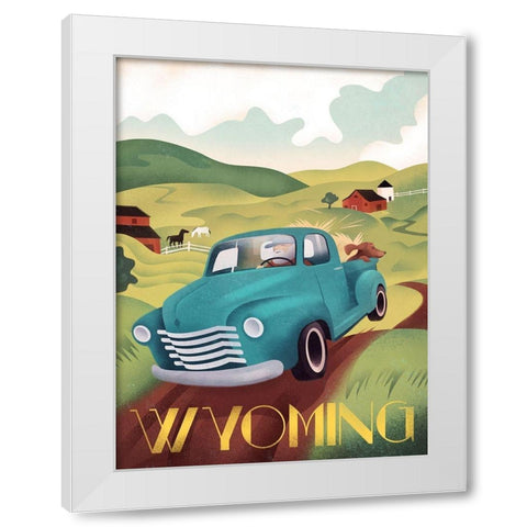 Wyoming White Modern Wood Framed Art Print by Wickstrom, Martin