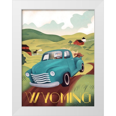 Wyoming White Modern Wood Framed Art Print by Wickstrom, Martin