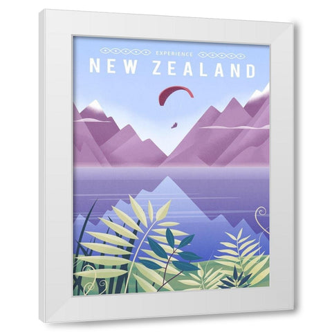 New Zealand White Modern Wood Framed Art Print by Wickstrom, Martin