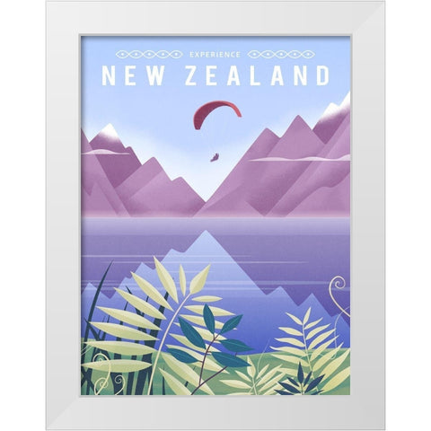 New Zealand White Modern Wood Framed Art Print by Wickstrom, Martin