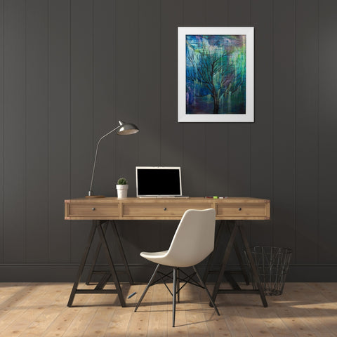 Enchanted Tree White Modern Wood Framed Art Print by Wickstrom, Martin