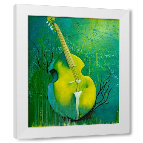 Sunken Dreams Cello White Modern Wood Framed Art Print by Wickstrom, Martin